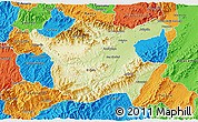 Physical 3D Map of Juticalpa, political outside
