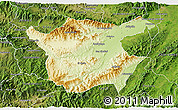 Physical 3D Map of Juticalpa, satellite outside