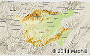 Physical 3D Map of Juticalpa, shaded relief outside
