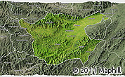 Satellite 3D Map of Juticalpa, semi-desaturated