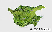 Satellite 3D Map of Juticalpa, single color outside