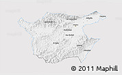 Silver Style 3D Map of Juticalpa, single color outside