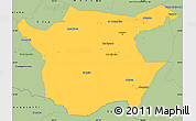 Savanna Style Simple Map of Juticalpa