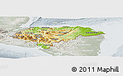 Physical Panoramic Map of Honduras, lighten, semi-desaturated