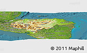 Physical Panoramic Map of Honduras, satellite outside