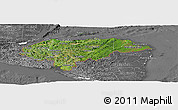 Satellite Panoramic Map of Honduras, desaturated