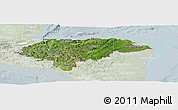 Satellite Panoramic Map of Honduras, lighten