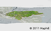 Satellite Panoramic Map of Honduras, lighten, semi-desaturated