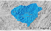 Political 3D Map of Danli, lighten, desaturated