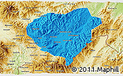 Political 3D Map of Danli, physical outside