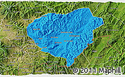 Political 3D Map of Danli, satellite outside