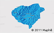 Political 3D Map of Danli, single color outside