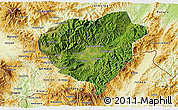 Satellite 3D Map of Danli, physical outside