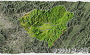 Satellite 3D Map of Danli, semi-desaturated
