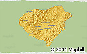 Savanna Style 3D Map of Danli, single color outside