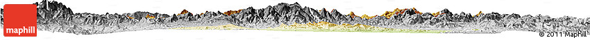 Physical Horizon Map of Danli, desaturated