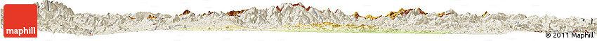 Physical Horizon Map of Danli, shaded relief outside