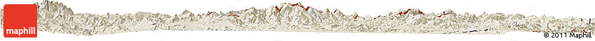 Shaded Relief Horizon Map of Danli