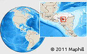 Shaded Relief Location Map of Danli, highlighted country, highlighted parent region