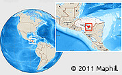 Shaded Relief Location Map of Danli, highlighted country