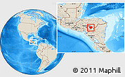 Shaded Relief Location Map of Danli