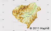 Physical Map of Danli, cropped outside