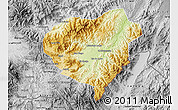 Physical Map of Danli, desaturated