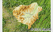 Physical Map of Danli, satellite outside