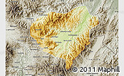 Physical Map of Danli, semi-desaturated