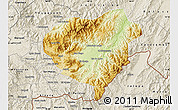 Physical Map of Danli, shaded relief outside