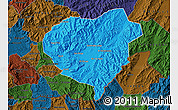 Political Map of Danli, darken