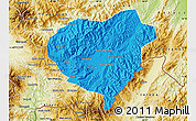 Political Map of Danli, physical outside