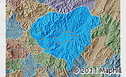 Political Map of Danli, semi-desaturated