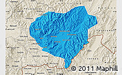 Political Map of Danli, shaded relief outside
