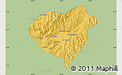 Savanna Style Map of Danli, single color outside