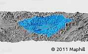 Political Panoramic Map of Danli, desaturated