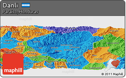 Political Panoramic Map of Danli
