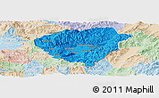 Political Panoramic Map of Danli, lighten