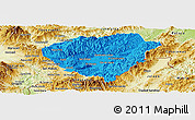 Political Panoramic Map of Danli, physical outside