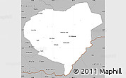 Gray Simple Map of Danli