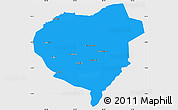 Political Simple Map of Danli, single color outside
