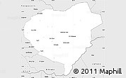 Silver Style Simple Map of Danli