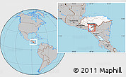Gray Location Map of Soledad, highlighted country, highlighted parent region