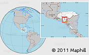 Gray Location Map of Soledad, highlighted country