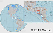 Gray Location Map of Soledad, hill shading