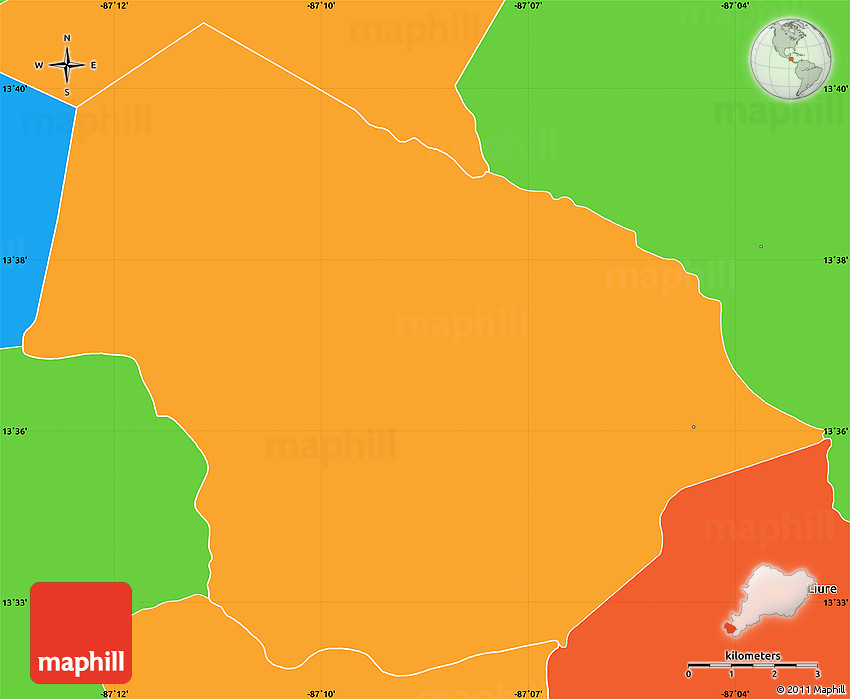 Political Simple Map of Soledad