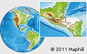 Physical Location Map of Azacualpa, highlighted country