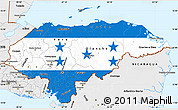 Flag Simple Map of Honduras, single color outside, borders and labels