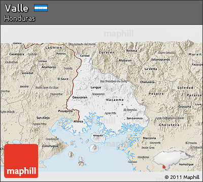Classic Style 3D Map of Valle
