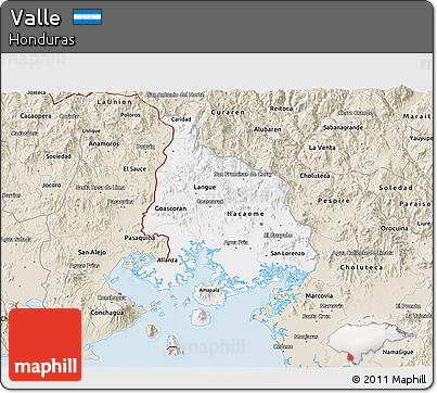 Classic Style 3D Map of Valle